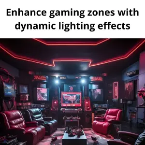 Enhance gaming zones with dynamic lighting effects